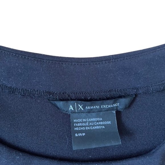 Armani Exchange Black Crewneck Sweater Size Small - Picture 4 of 7